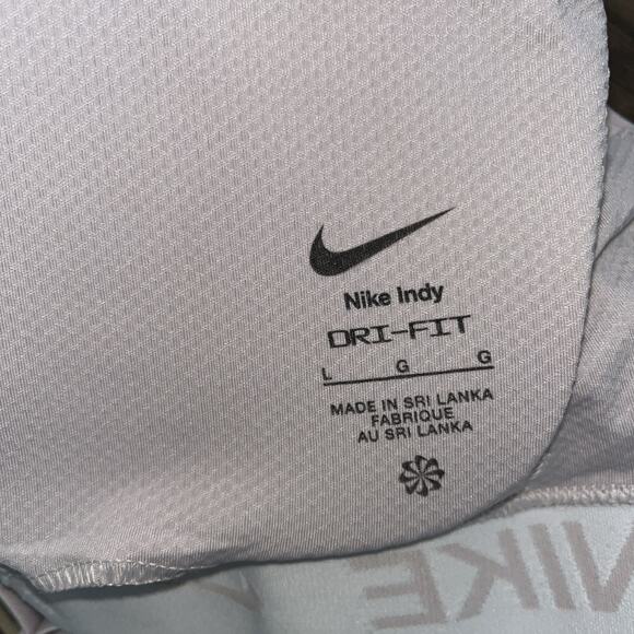 Nike Indy Women’s Large Light Support Padded Adjustable Sports Bra Beige FD1062 - Picture 4 of 4